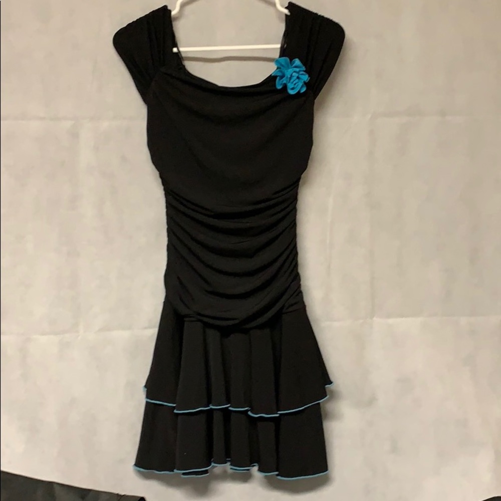 Black and blue dress